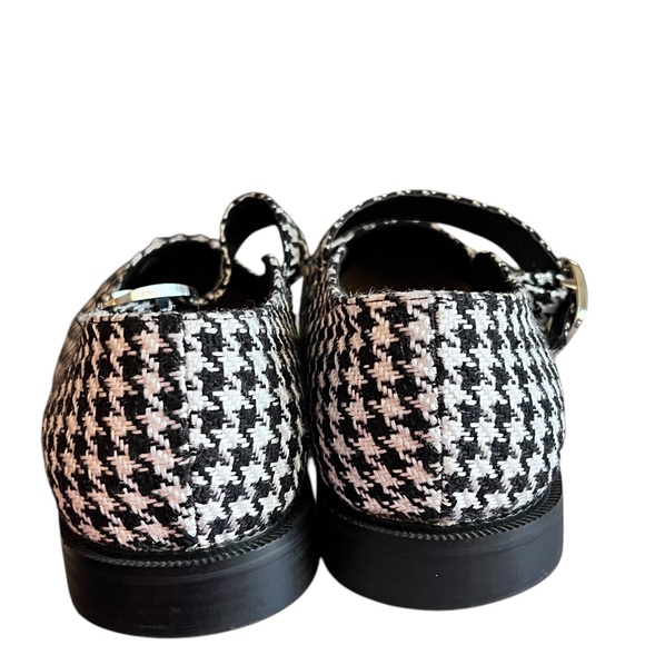 Asos Black White Herringbone Fabric Flats - Picture 5 of 7